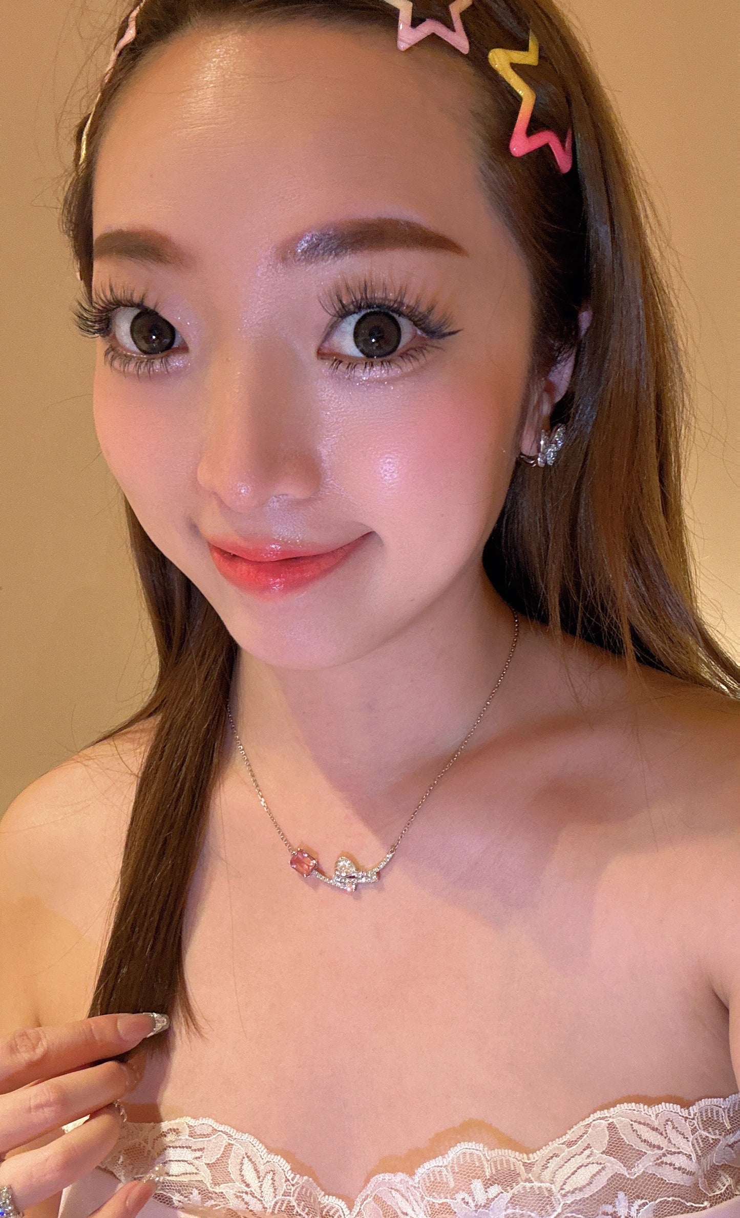 Shining Mirage pink blush necklace