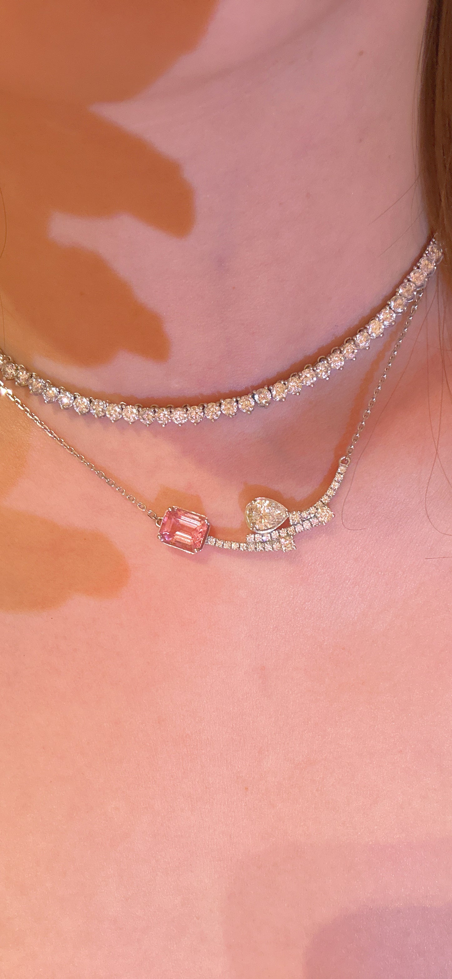 Shining Mirage pink blush necklace
