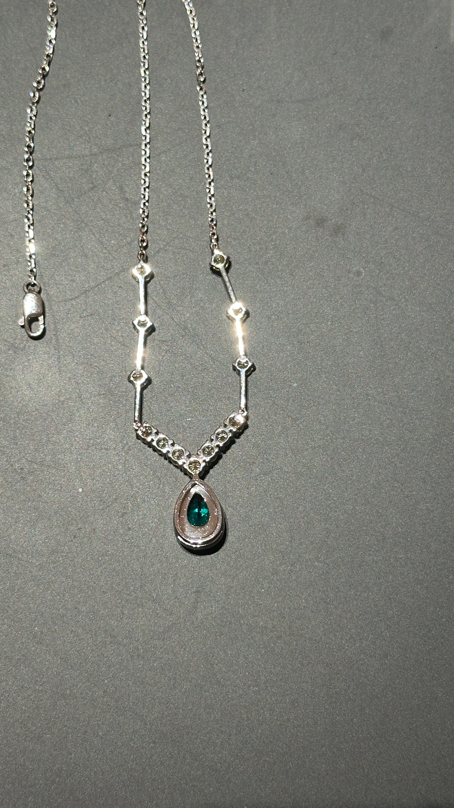 Lab grown diamonds fancy yellow with lab grown emerald green necklace