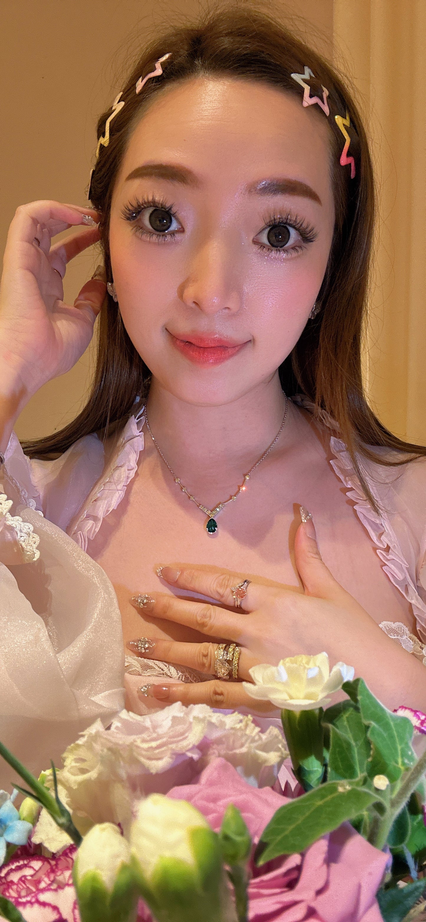 Lab grown diamonds fancy yellow with lab grown emerald green necklace