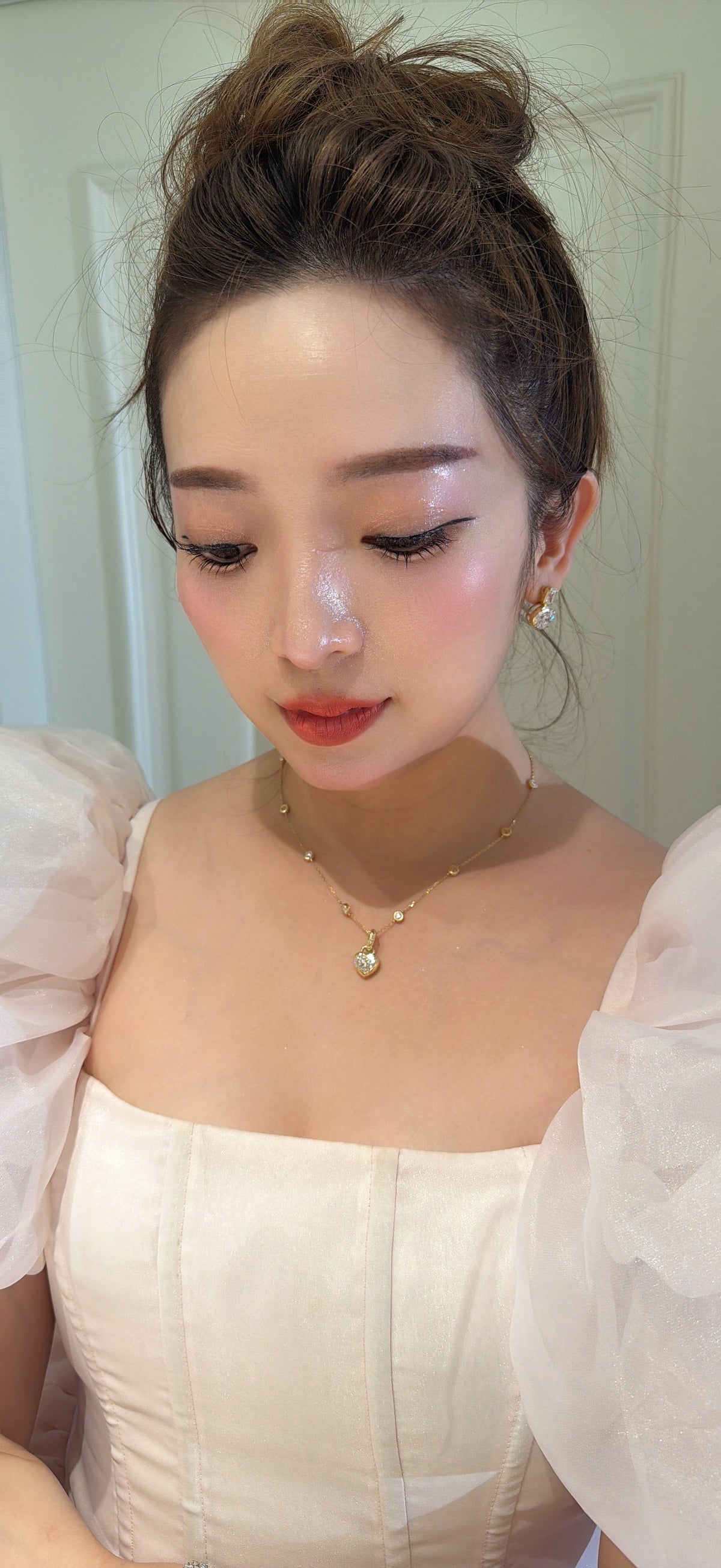 Lab grown diamond bubble chain necklace(pendant not included)