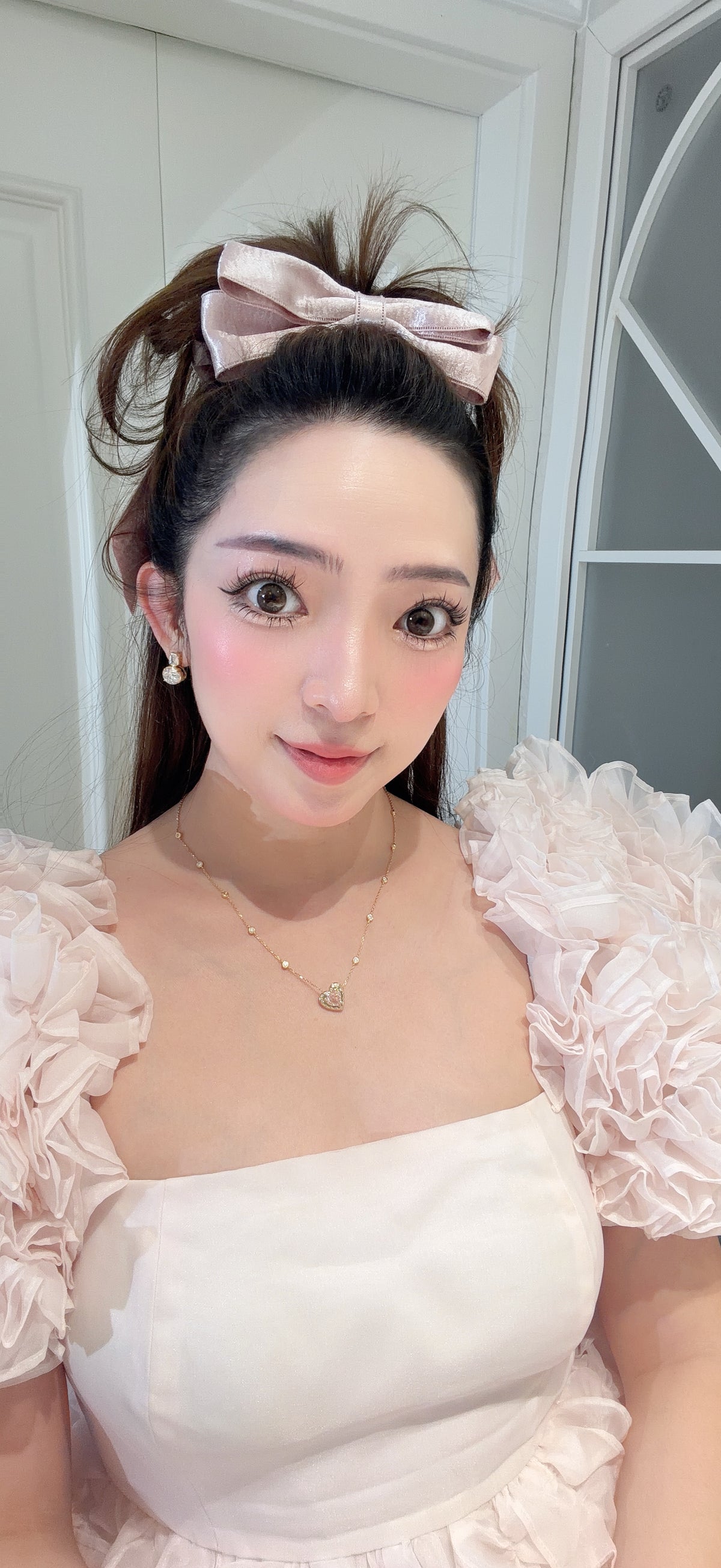 The Floating Love Bloom (2 carats Heart lab grown pink diamond )Necklace