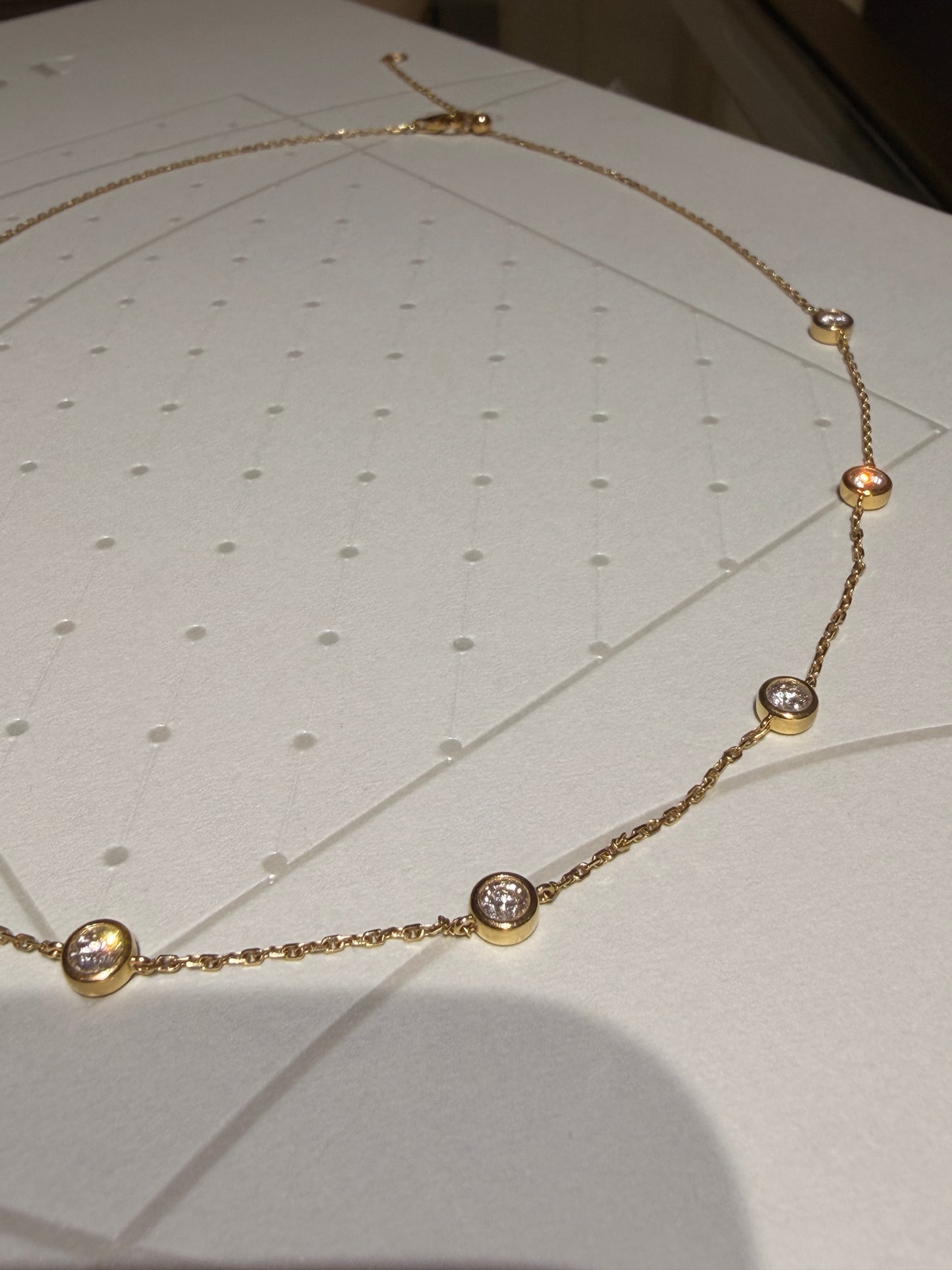 Lab grown diamond bubble chain necklace(pendant not included)