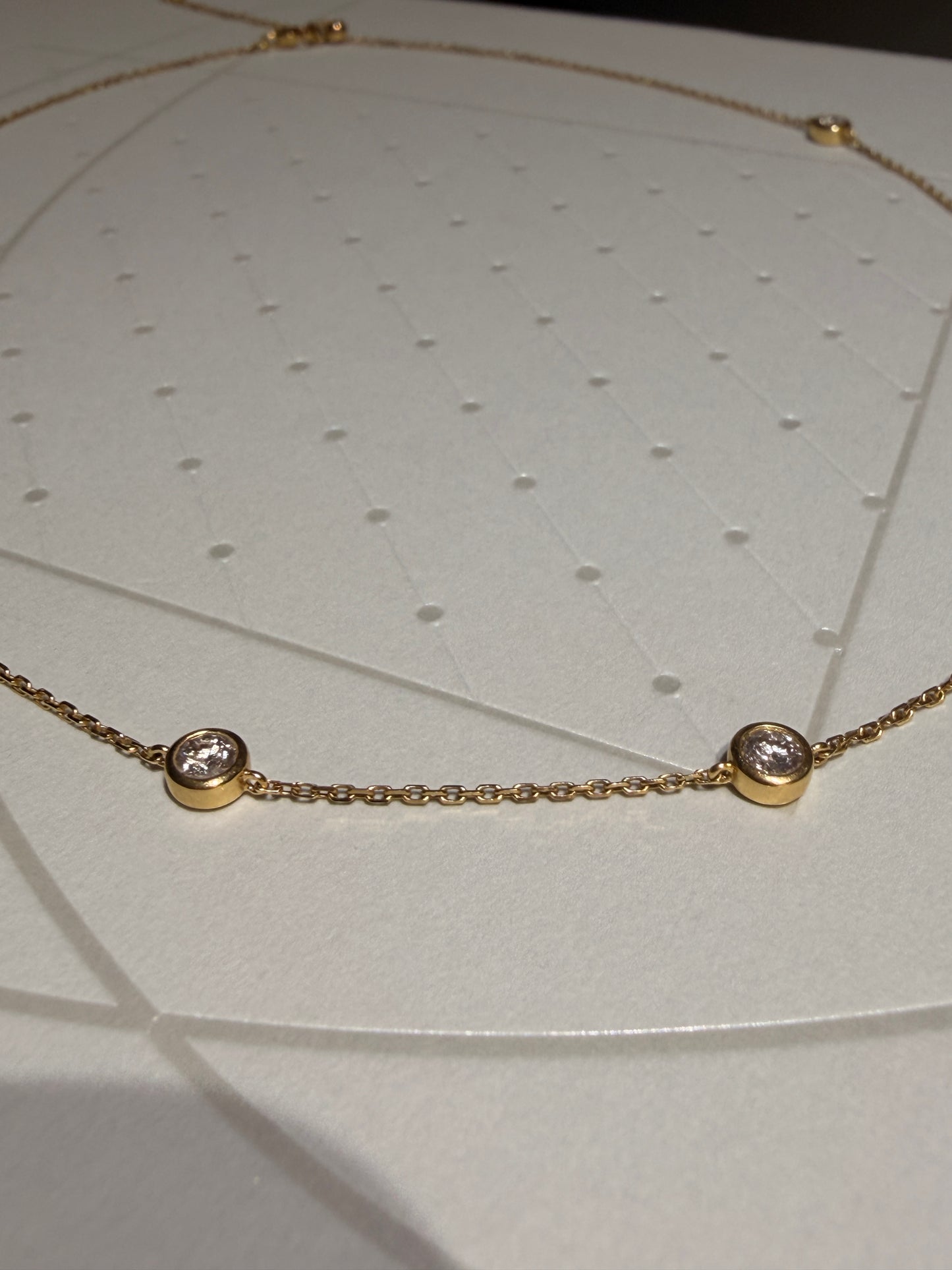 Lab grown diamond bubble chain necklace(pendant not included)