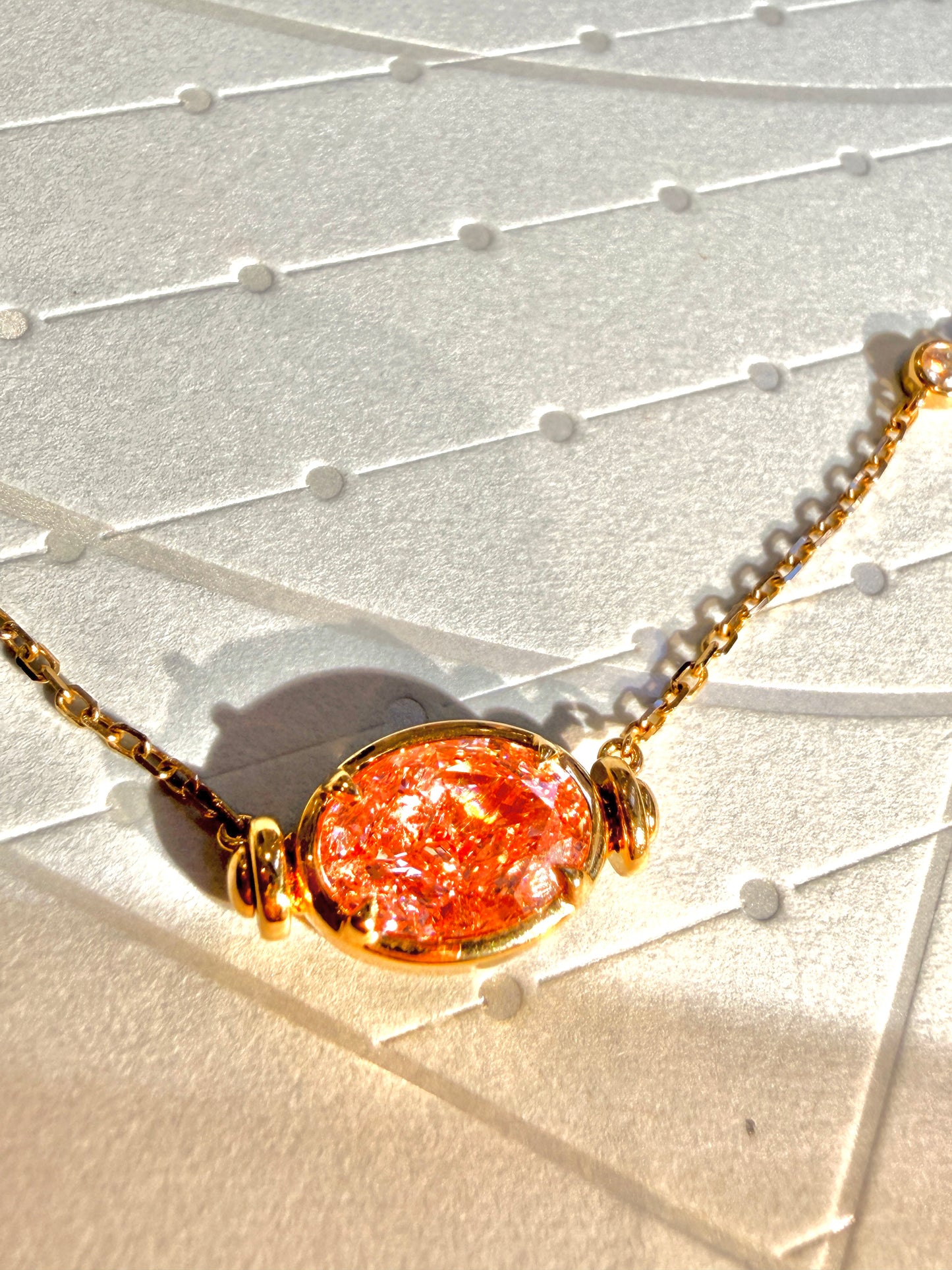 Reversible Pink Secret Bloom Necklace(flip and can wear it two sides)