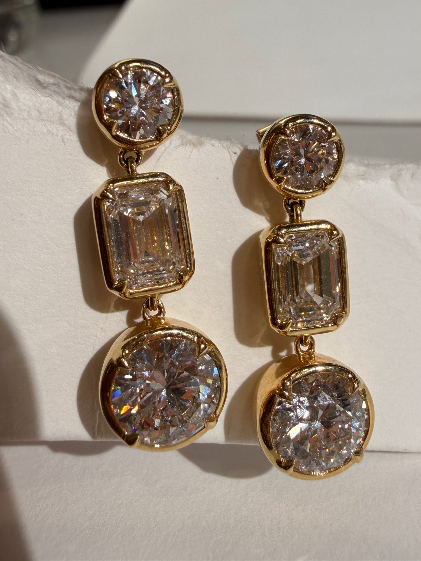 Shiningvivila lab grown diamonds lucky earrings