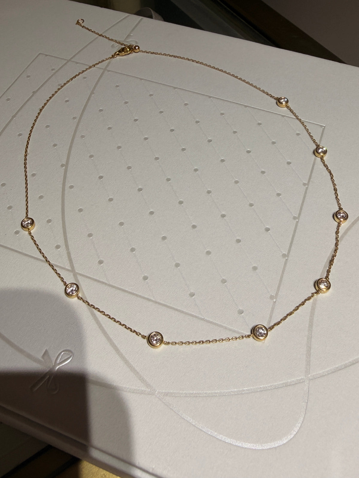 Lab grown diamond bubble chain necklace(pendant not included)
