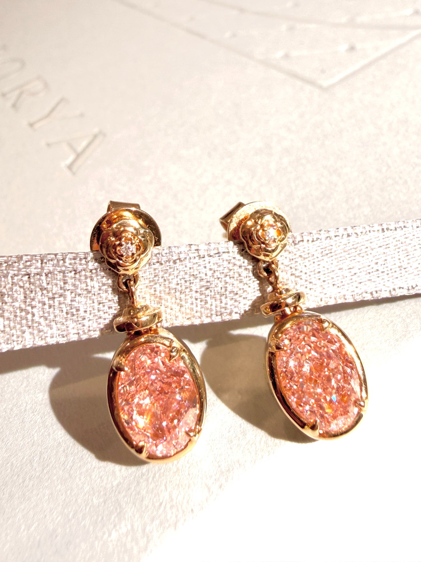 Reversible Pink Secret Bloom Earrings (flip and can wear it two sides)