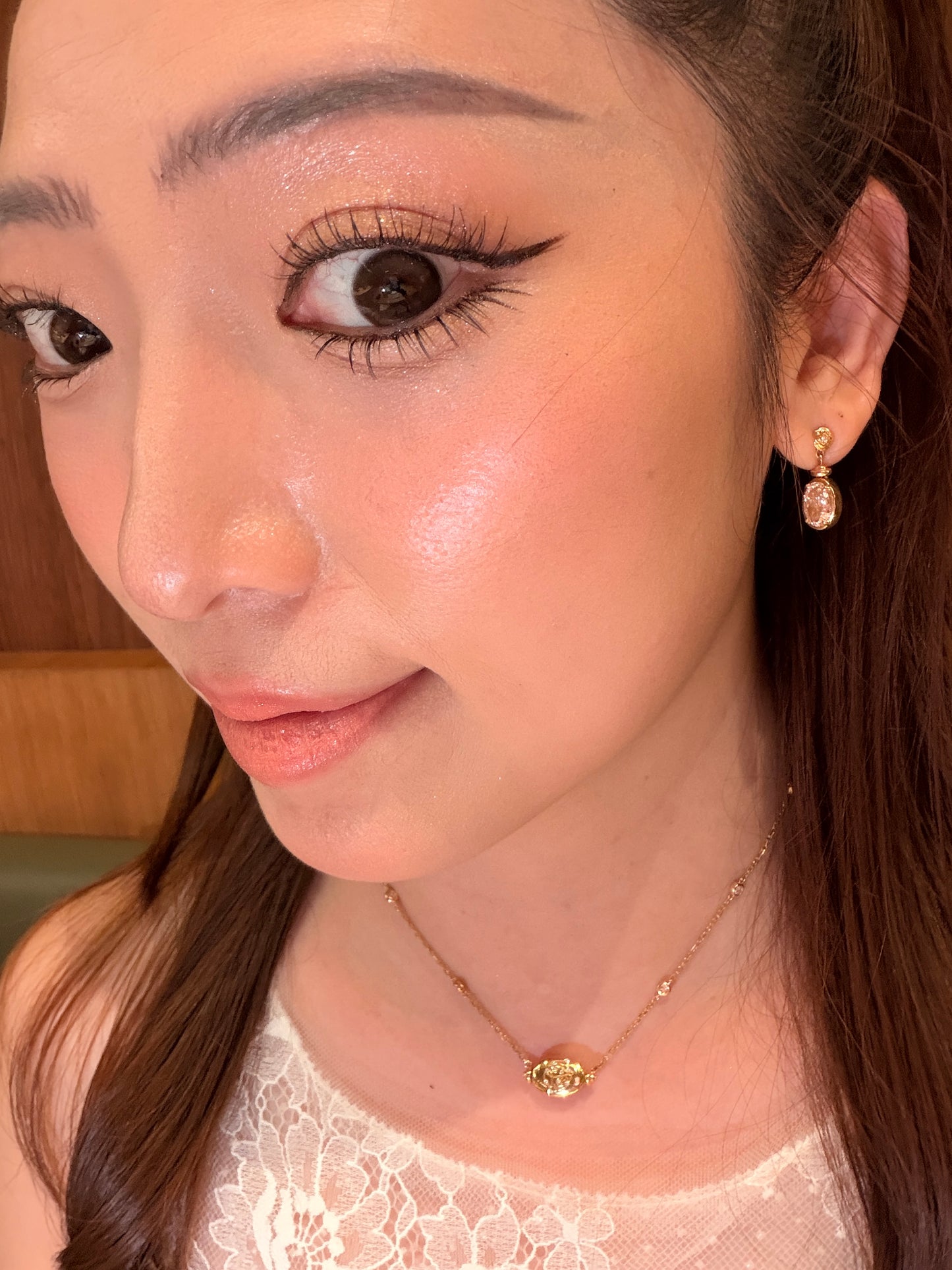 Reversible Pink Secret Bloom Earrings (flip and can wear it two sides)