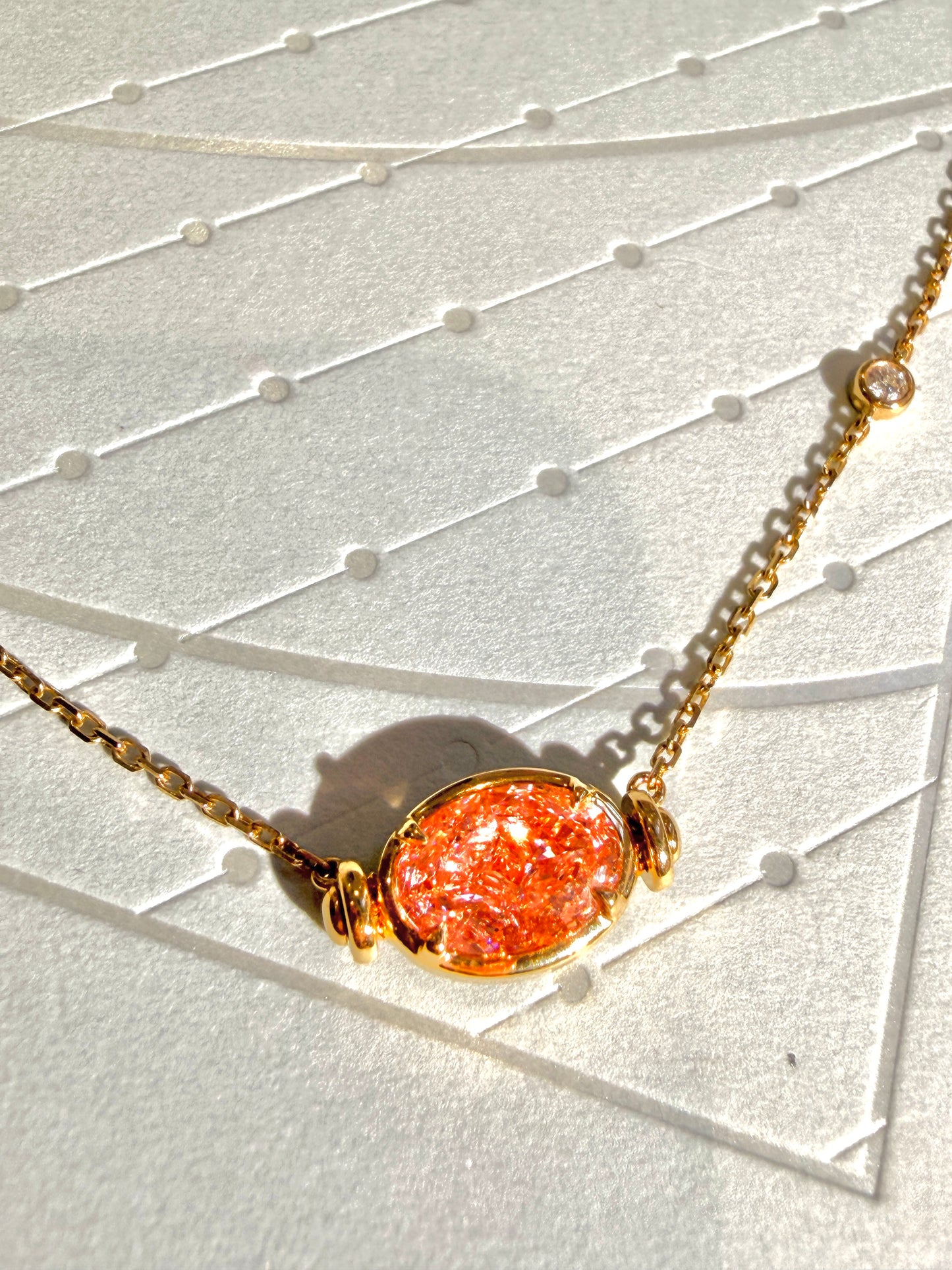 Reversible Pink Secret Bloom Necklace(flip and can wear it two sides)