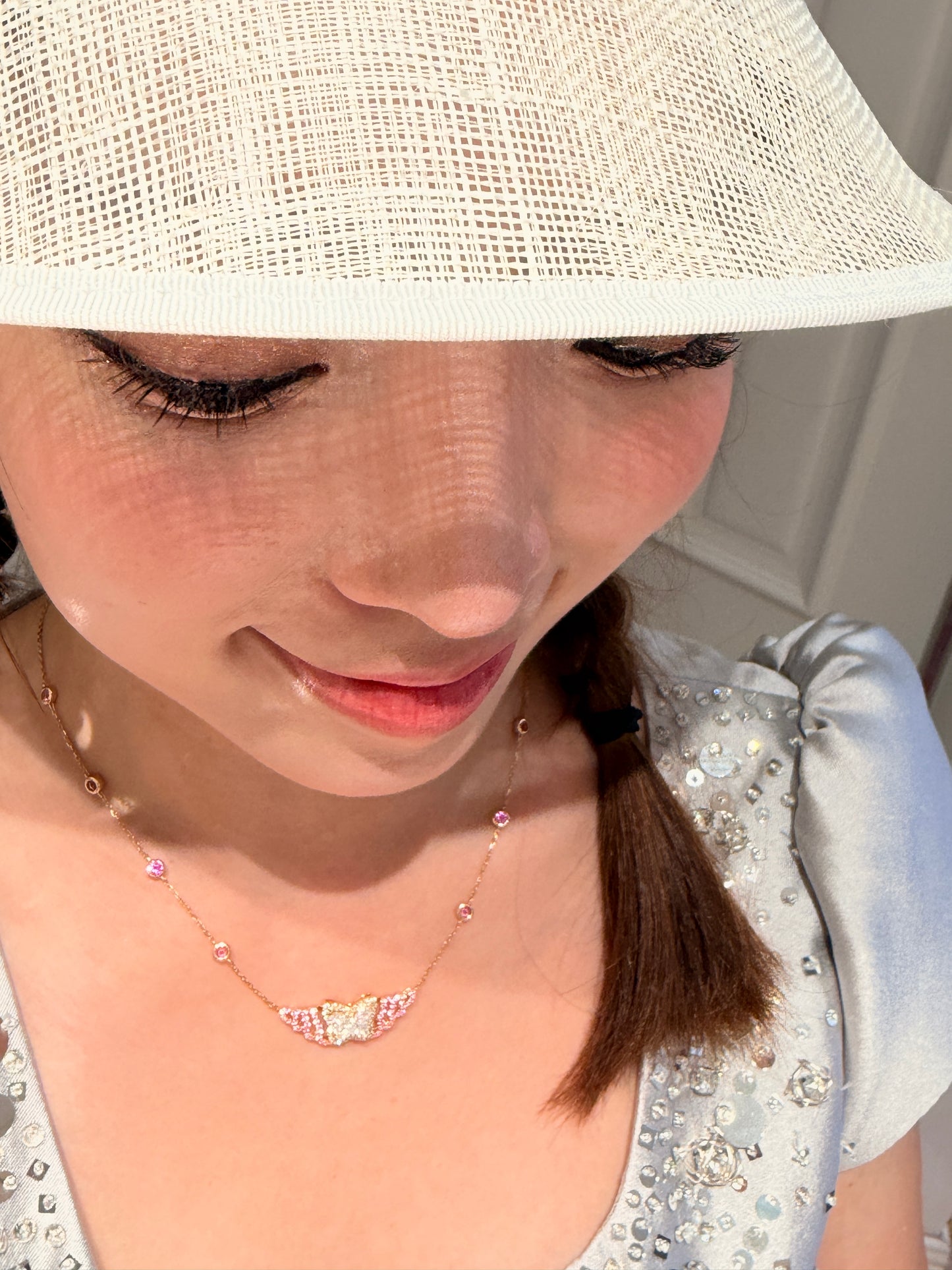 Pink Butterfly Whisper Necklace