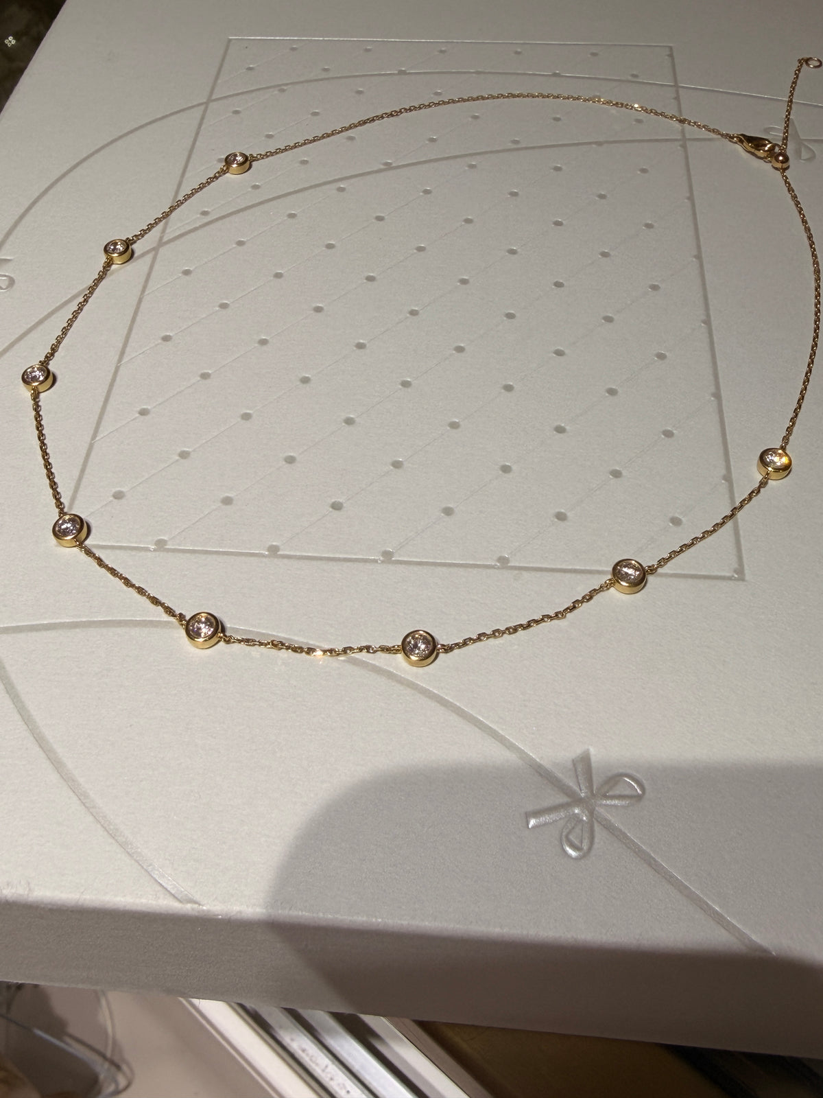 Lab grown diamond bubble chain necklace(pendant not included)