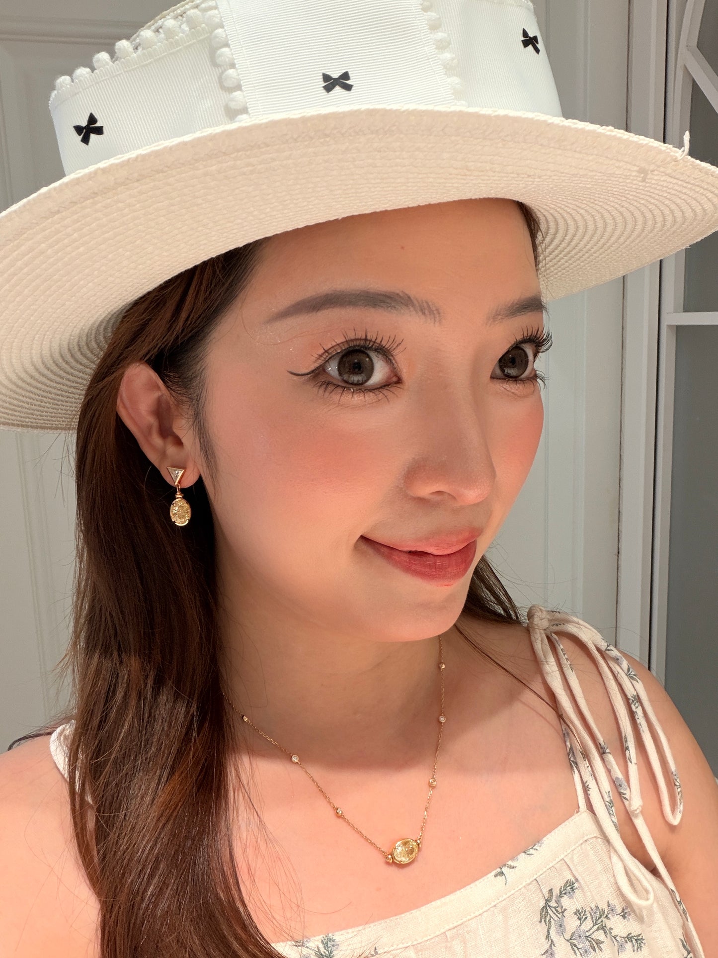 Secret Bloom Flip Earrings™2.5 ct each Ovel Lab Grown Fancy Yellow diamonds 18 k solid gold Customized earrings