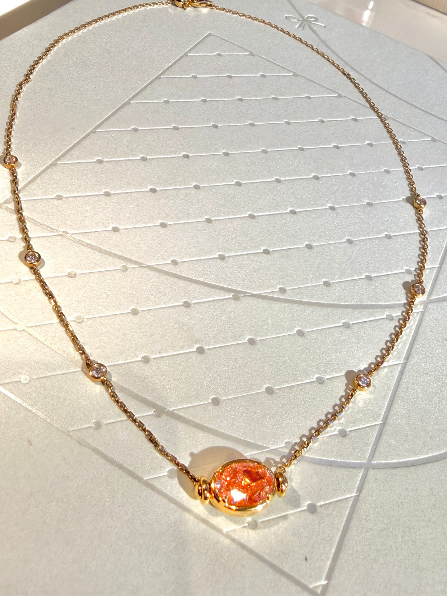 Reversible Pink Secret Bloom Necklace(flip and can wear it two sides)