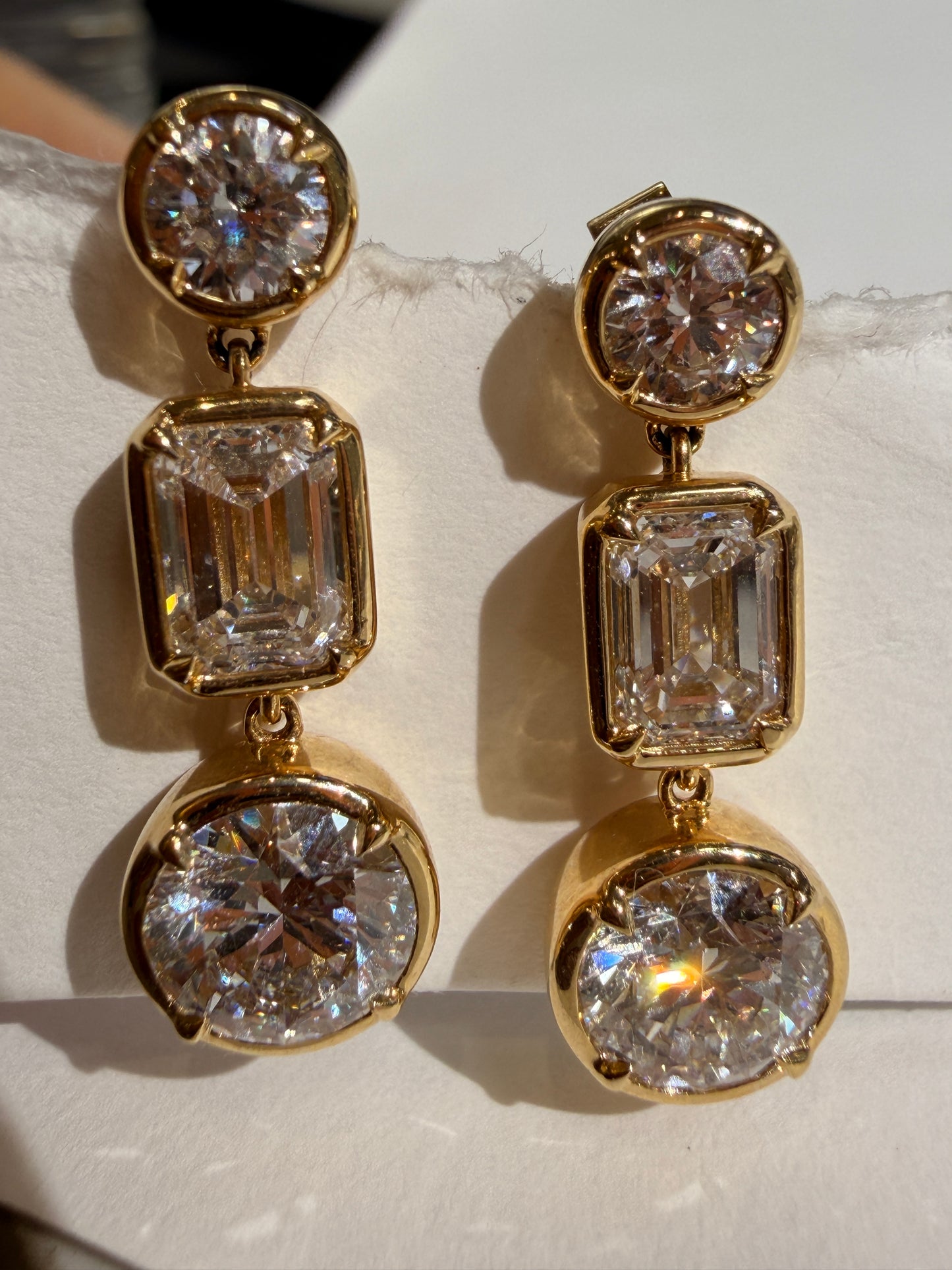 Shiningvivila lab grown diamonds lucky earrings