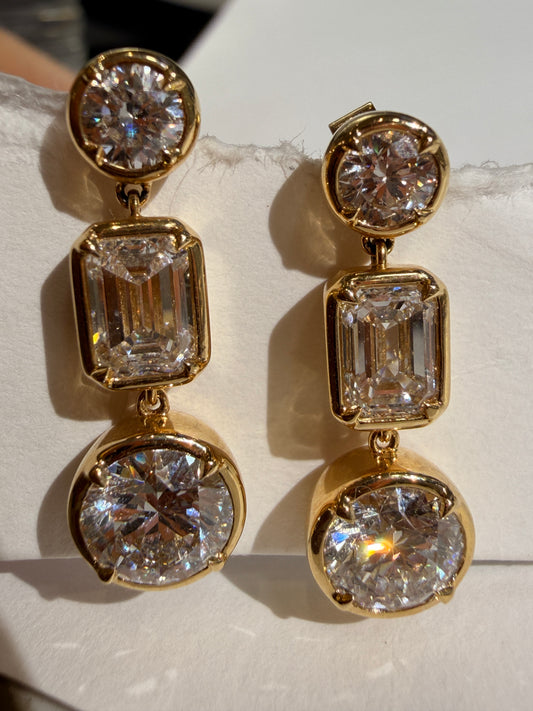 Shiningvivila lab grown diamonds lucky earrings