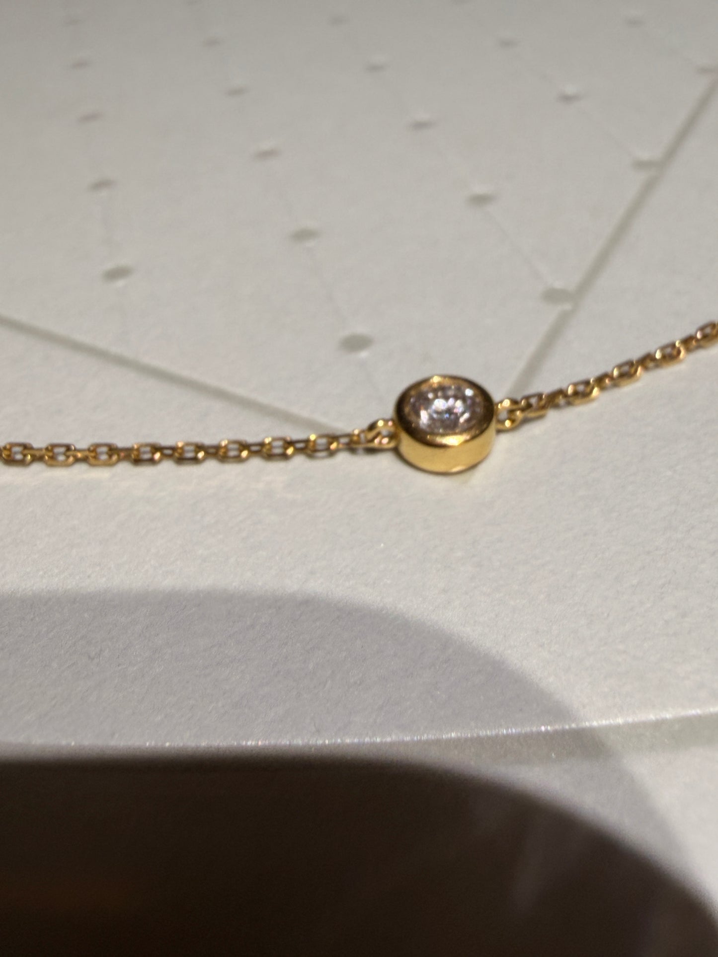 Lab grown diamond bubble chain necklace(pendant not included)