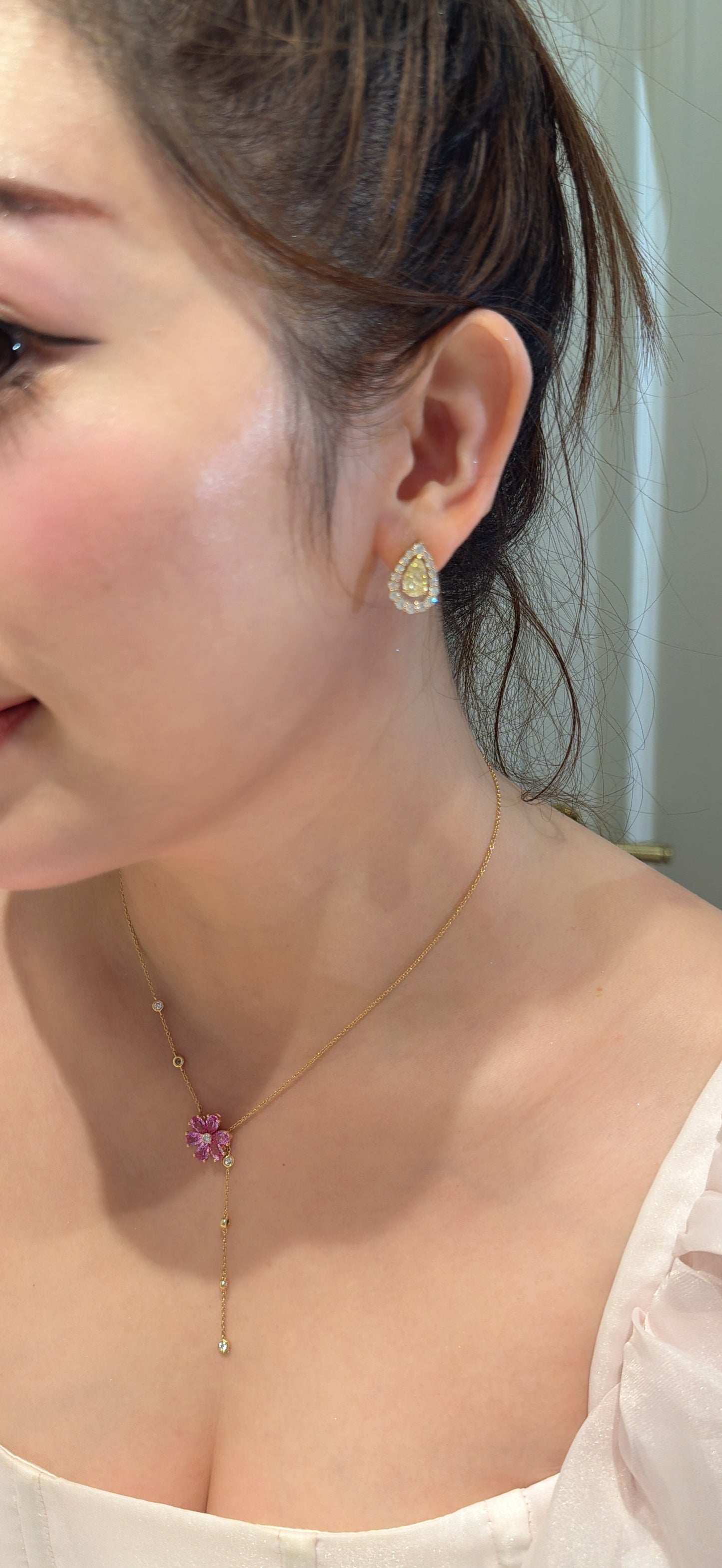 Shiningvivila Inner Light earrings fancy yellow