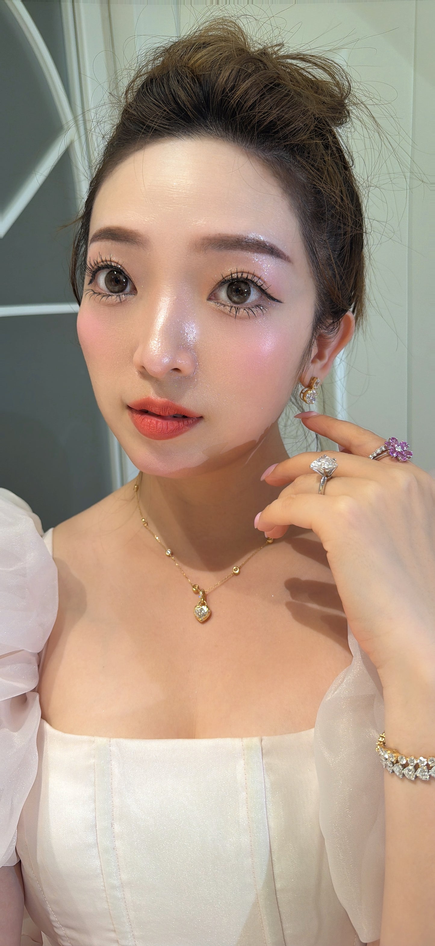 Shiningvivila love heart pendant