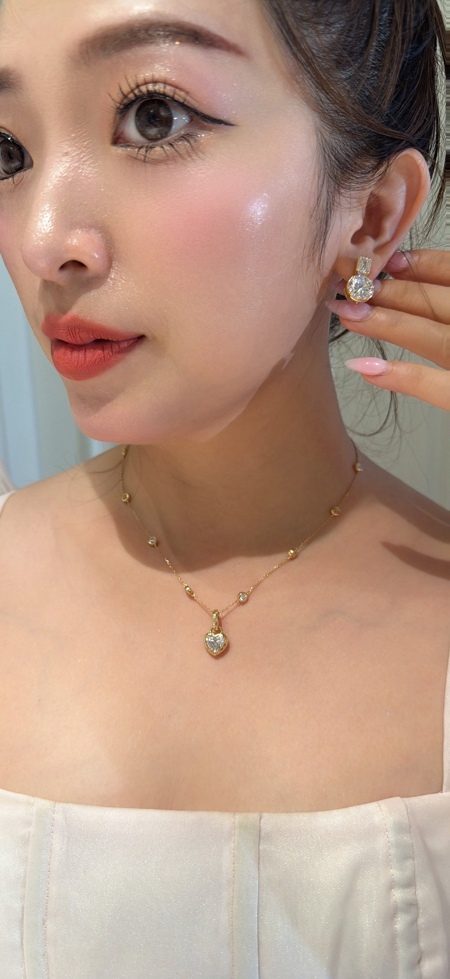 Shiningvivila love heart pendant