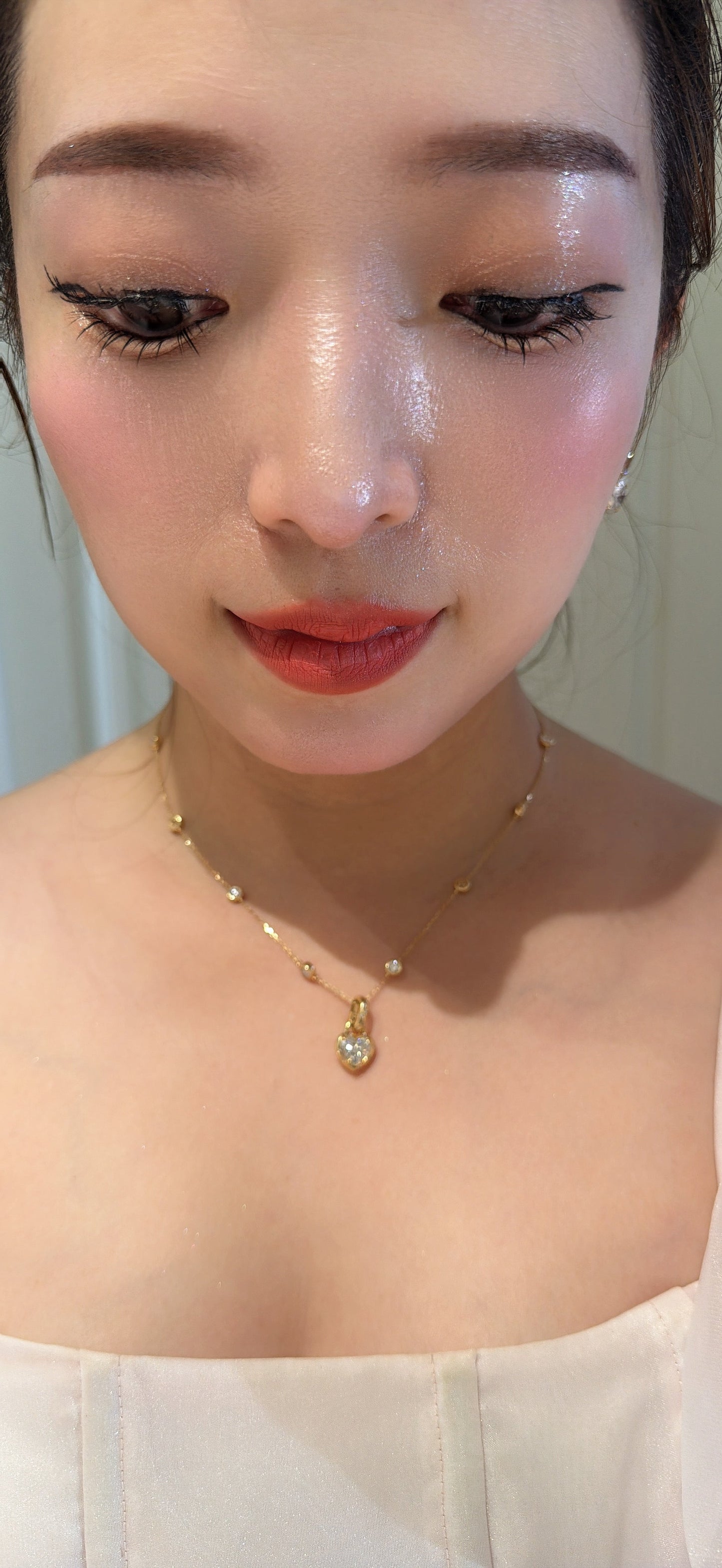 Lab grown diamond bubble chain necklace(pendant not included)