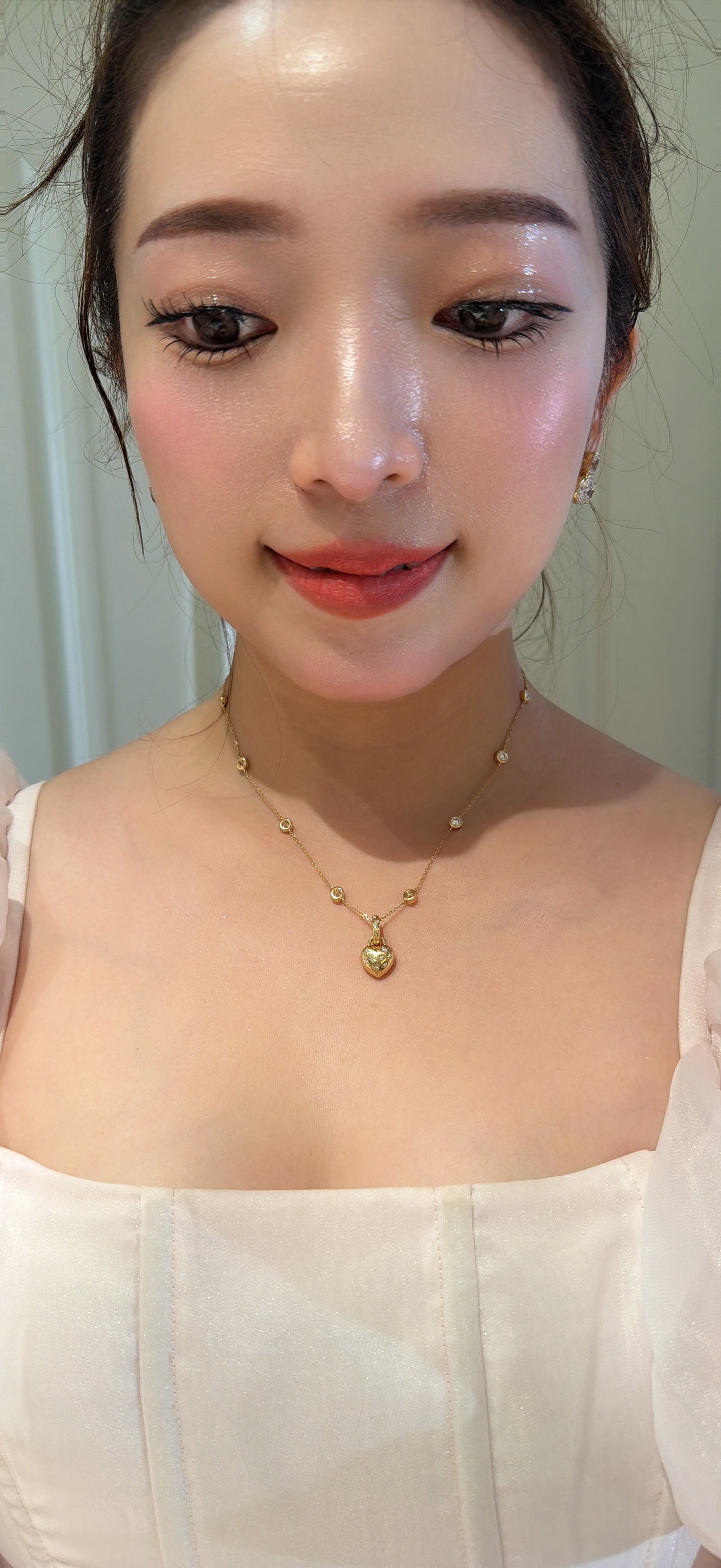 Shiningvivila love heart pendant