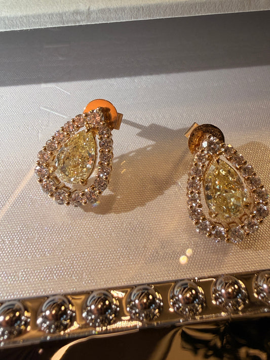 Shiningvivila Inner Light earrings fancy yellow